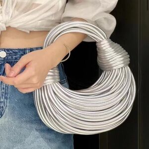Silver hand bag